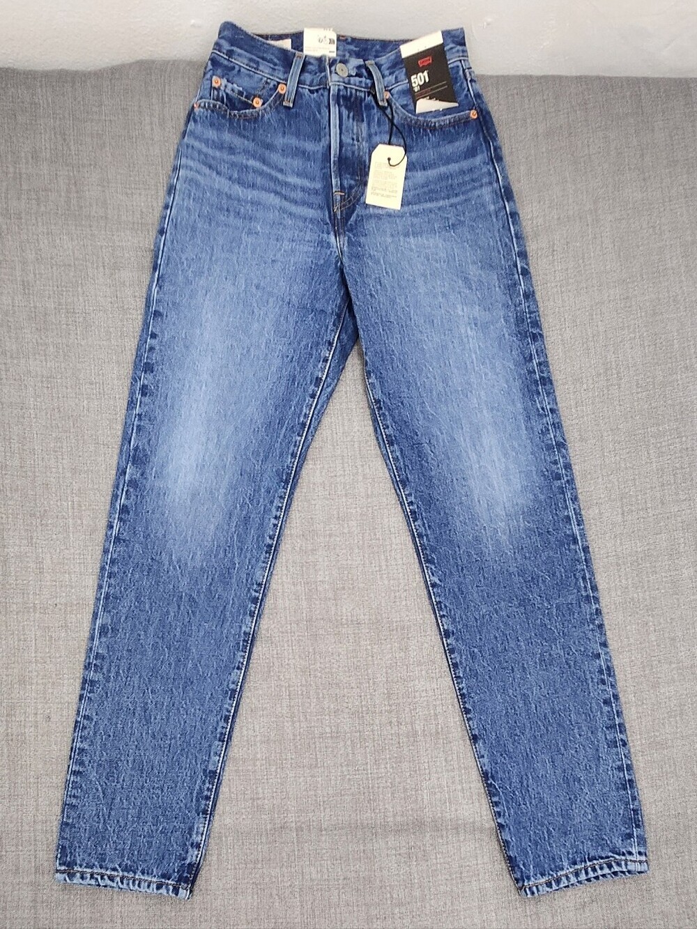 Levis 501 81 High Rise 100%Cotton Tapered Leg Denim Jeans 23 × 31